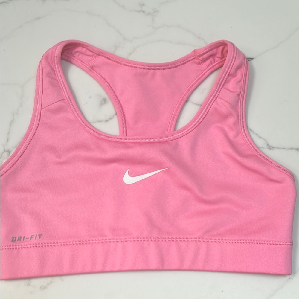 Nike Pink Racerback Sports Bra Moisture-Wicking